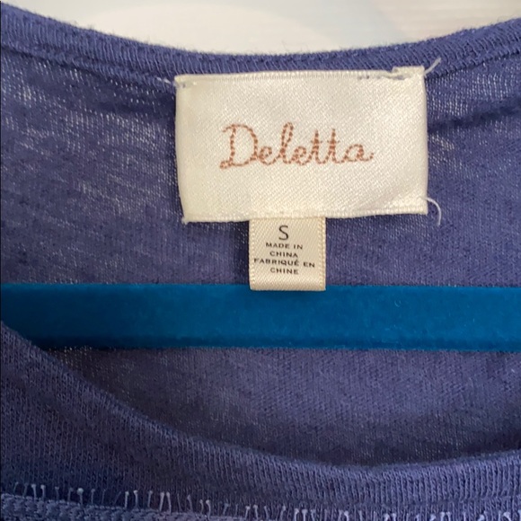 Anthropologie Deletta Linen and Lace Tee - Picture 6 of 8